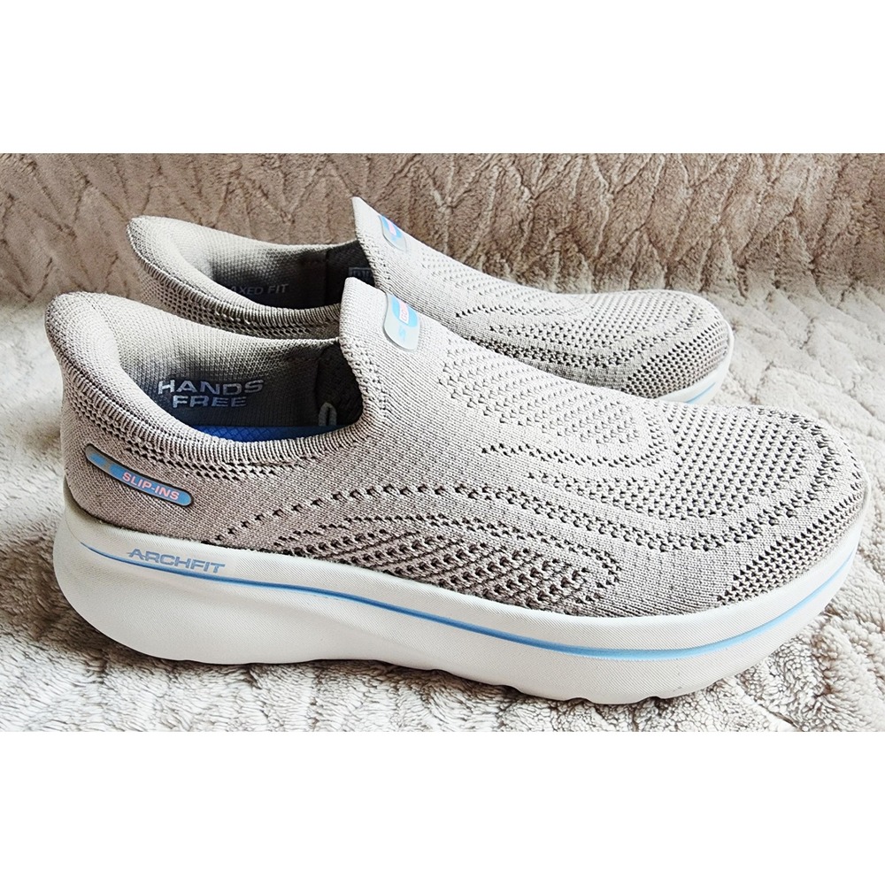 Skechers Hands Free Slip-ins Go Walk Arch Fit Taupe Sneakers Size 5.5